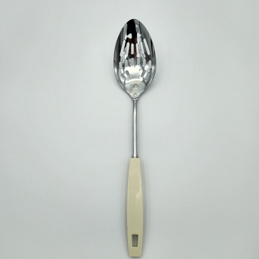 Vintage Ekco Chromium‎ Plated Serving Slotted Spoon